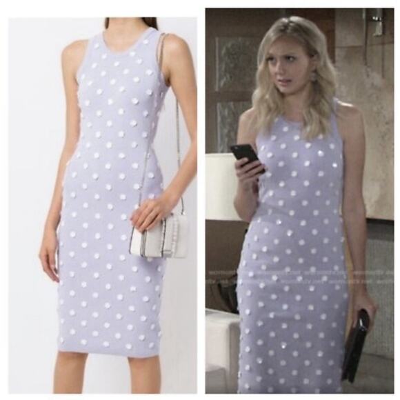 Michael Michael Kors Dress Womens Medium Lilac Sleeveless Sheath Floral Back Zip - Picture 1 of 6